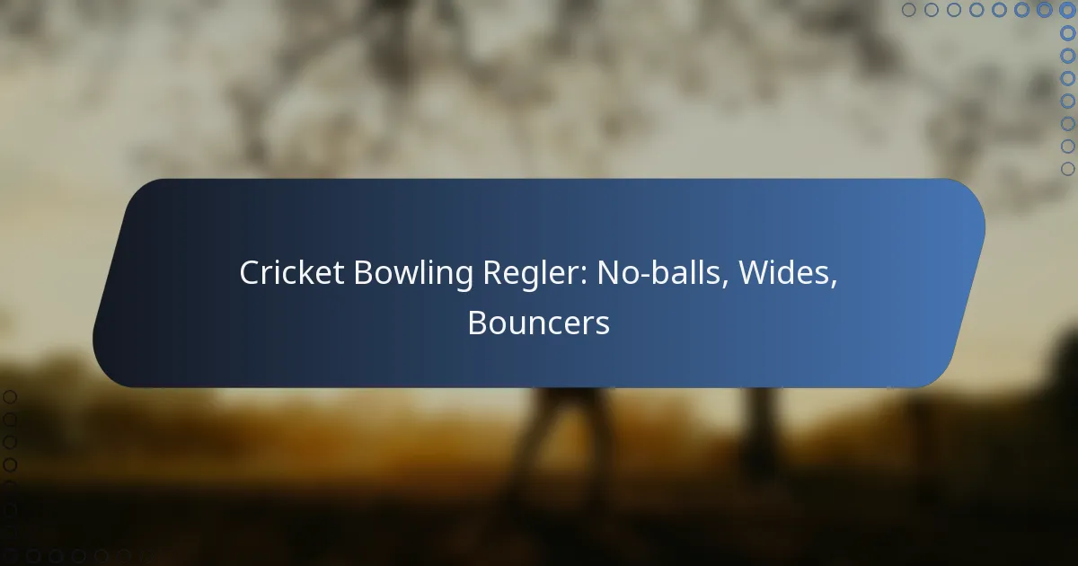 Cricket Bowling Regler: No-balls, Wides, Bouncers
