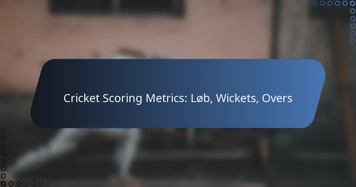 Cricket Scoring Metrics: Løb, Wickets, Overs