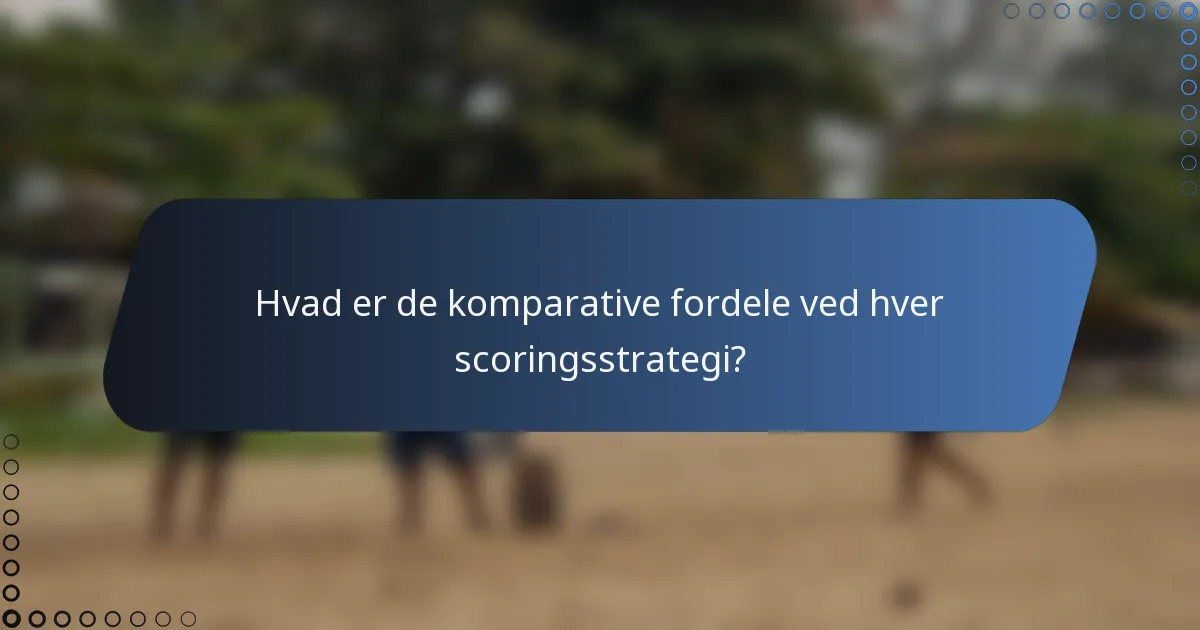 Hvad er de komparative fordele ved hver scoringsstrategi?