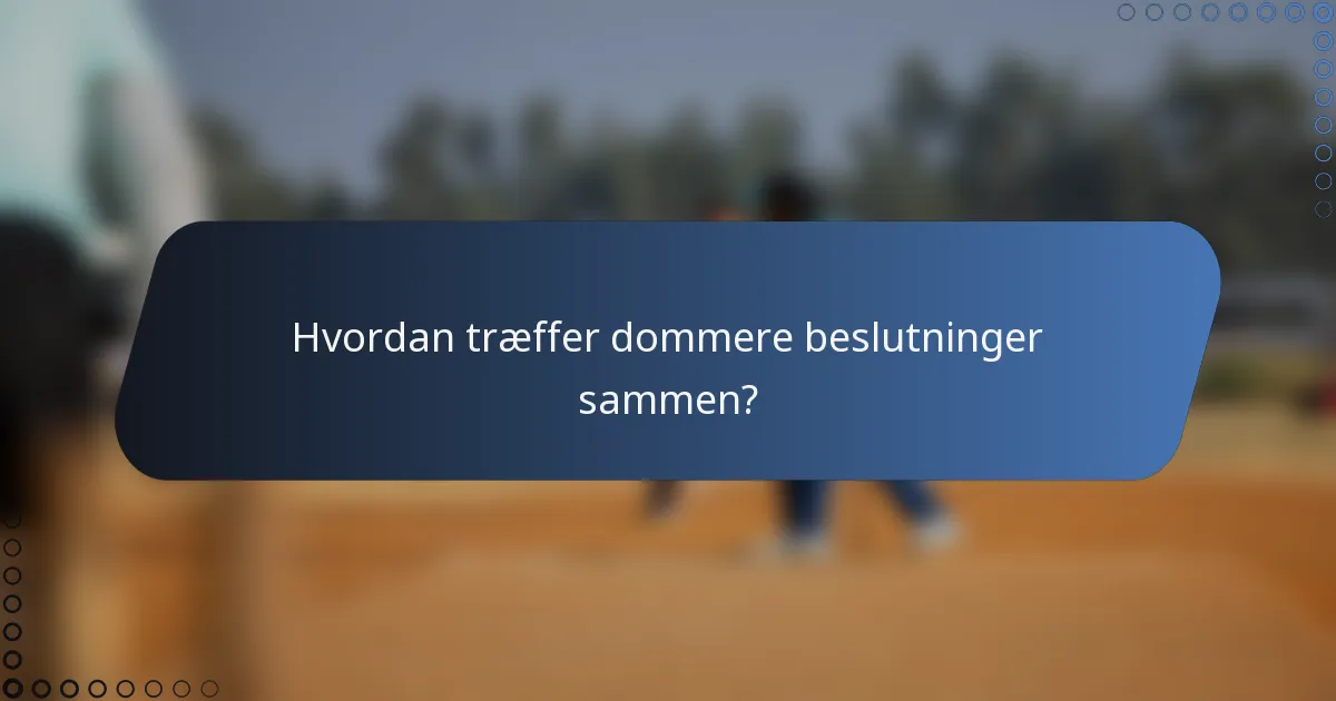 Hvordan træffer dommere beslutninger sammen?